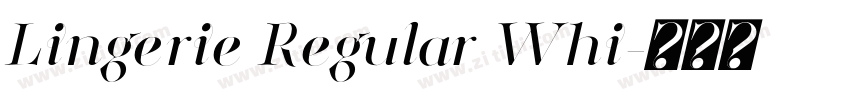Lingerie Regular Whi字体转换